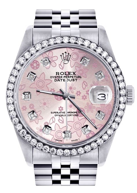 rolex datejust floral dial